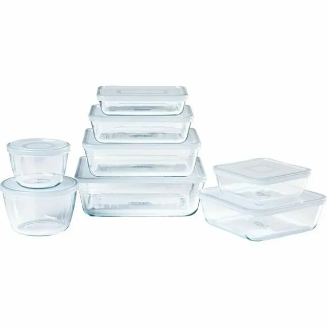 pyrex-cook-freeze-set-8-piatti-in-vetro-borosilicato-con-coperchio-ermetico-free image 1
