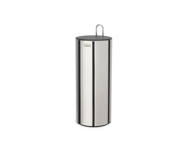 joseph-joseph-easystore-luxe-porta-carta-igienica-da-terra-con-coperchio-in-acci image 1