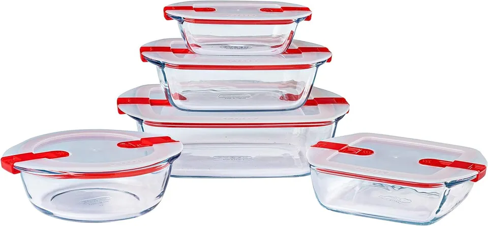 pyrex-cook-heat-set-di-5-contenitori-e-piatti-in-vetro-borosilicato-con-coperchi image 1