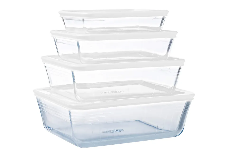 pyrex-cook-freeze-set-4-piatti-rettangolari-in-vetro-borosilicato-con-coperchio- image 1