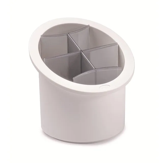 snips-scolaposate-con-separatori-bianco-grigio-portaposate-cilindrico-con-grigli image 1