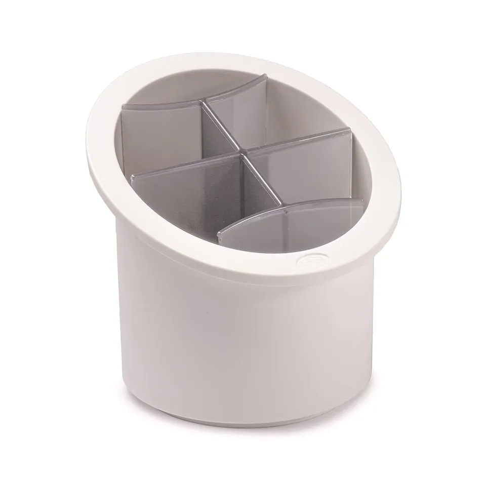 snips-scolaposate-con-separatori-bianco-grigio-portaposate-cilindrico-con-grigli image 1
