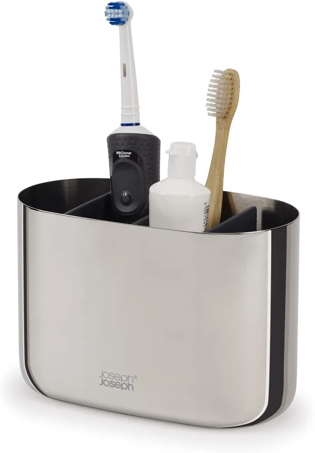 joseph-joseph-easystore-porta-spazzolino-e-dentifricio-da-bagno-a-6-scomparti-co image 1