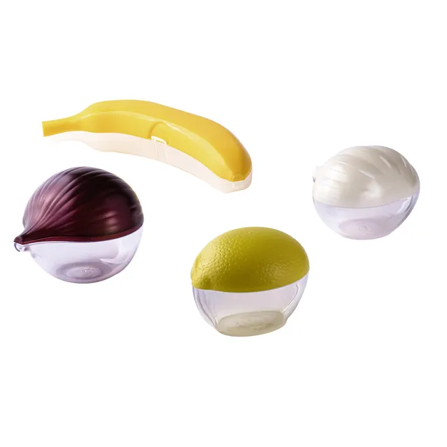 snips-salva-freschezza-set-4-contenitori-frigo-per-limone-cipolla-aglio-e-banana image 1