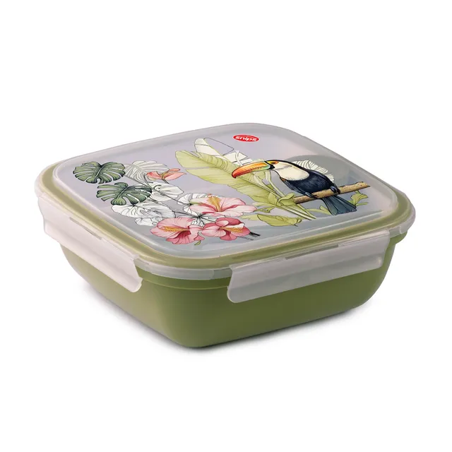 snips-fresh-lunch-box-quadrato-1-50-l-con-vassoio-a-2-scomparti-posate-e-conteni image 1