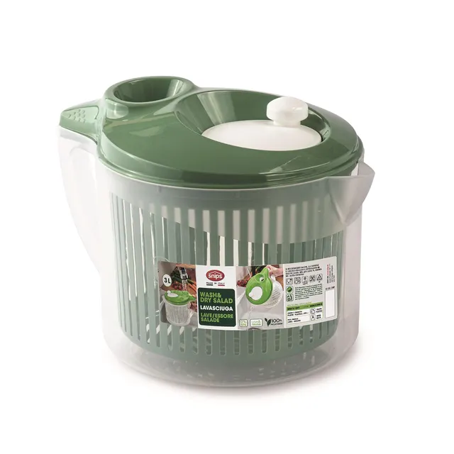 snips-90068-lava-asciuga-centrifuga-per-insalata-3-litri-con-scolo-dal-coperchio image 1