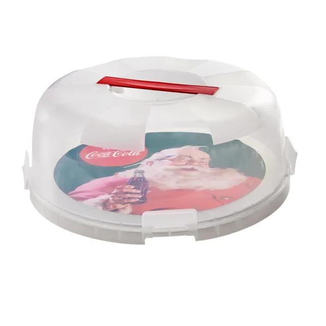 snips-porta-torta-coca-cola-santa-claus-vintage-28-cm-con-4-chiusure-di-sicurezz image 1