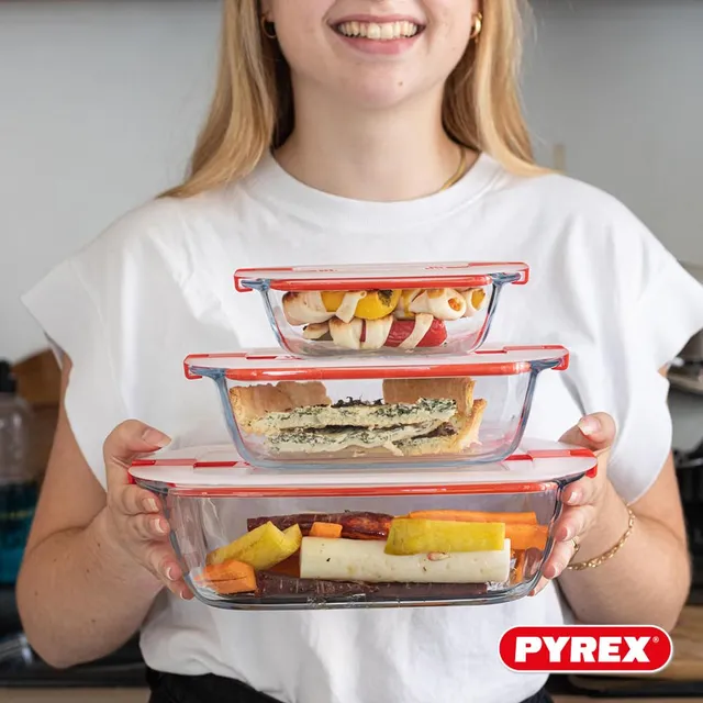 pyrex-cook-heat-set-di-9-piatti-in-vetro-con-coperchi-ermetici-e-valvole-vapore- image 1