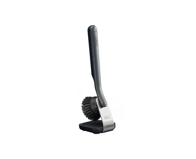 joseph-joseph-sinktech-spazzola-da-piatti-con-supporto-in-acciaio-inox-raschiett image 1
