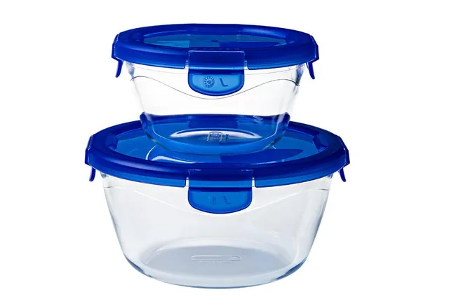 pyrex-cook-go-set-2-pezzi-rotondi-contenitori-in-vetro-borosilicato-0-7-l-e-1-6- image 1