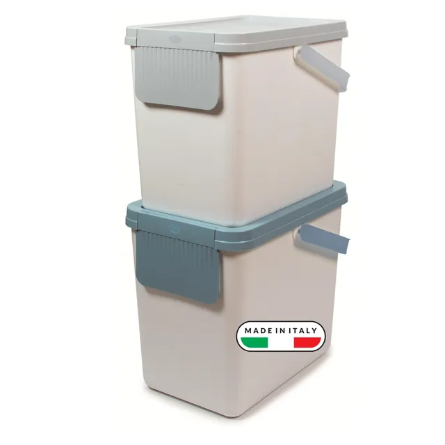 snips-set-2-pattumiere-per-raccolta-differenziata-2x25-l-impilabili-con-adesivi- image 1