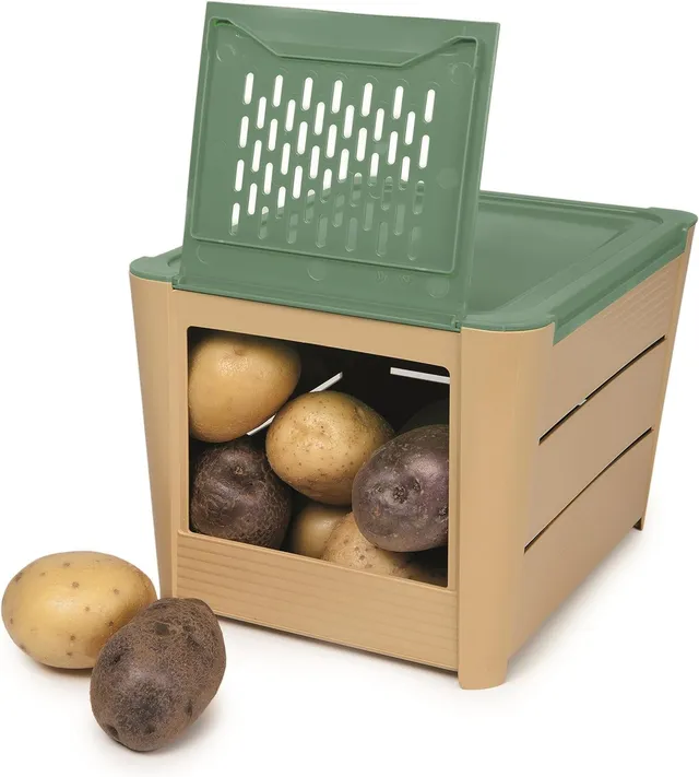 snips-porta-patate-3-kg-marrone-verde-contenitore-areato-per-patate-cipolle-e-le image 1