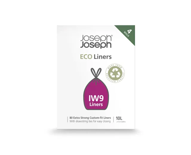 joseph-joseph-eco-iw9-sacchetti-spazzatura-riciclati-10-litri-con-coulisse-extra image 1