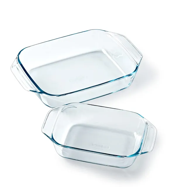 pyrex-set-2-pirofile-rettangolari-in-vetro-borosilicato-1-5-l-e-3-1-l-manici-lar image 1