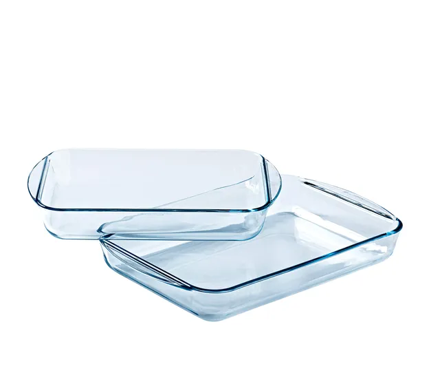 pyrex-set-di-2-pirofile-rettangolari-in-vetro-borosilicato-per-lasagne-35x23-cm- image 1