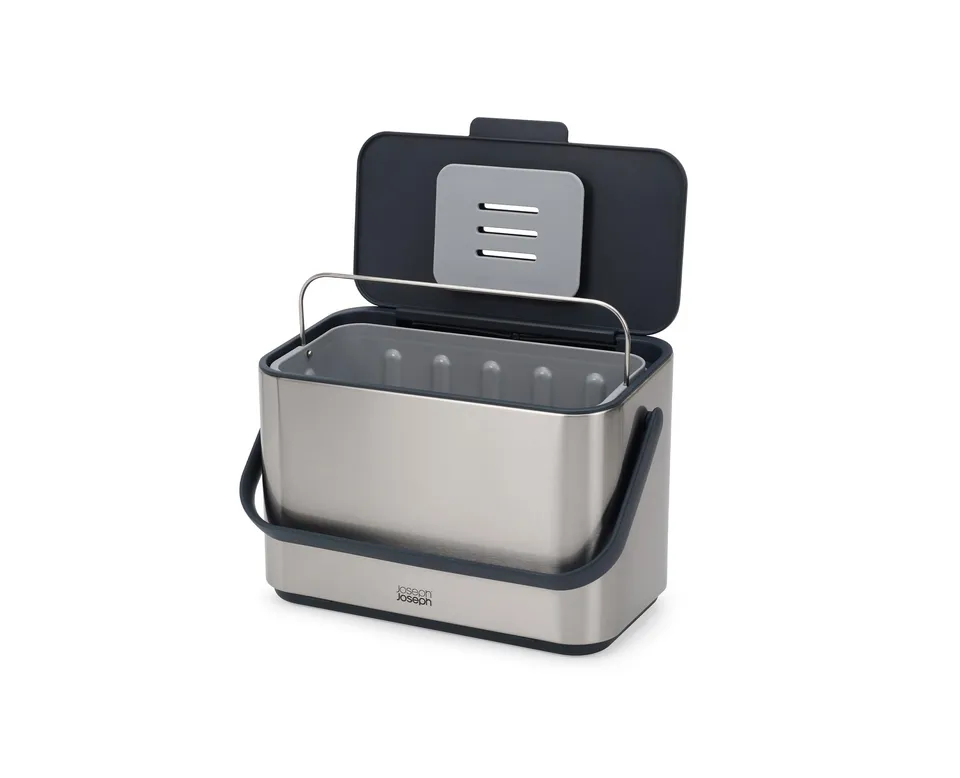joseph-joseph-collect-pattumiera-per-rifiuti-alimentari-organici-4l-in-acciaio-i image 1