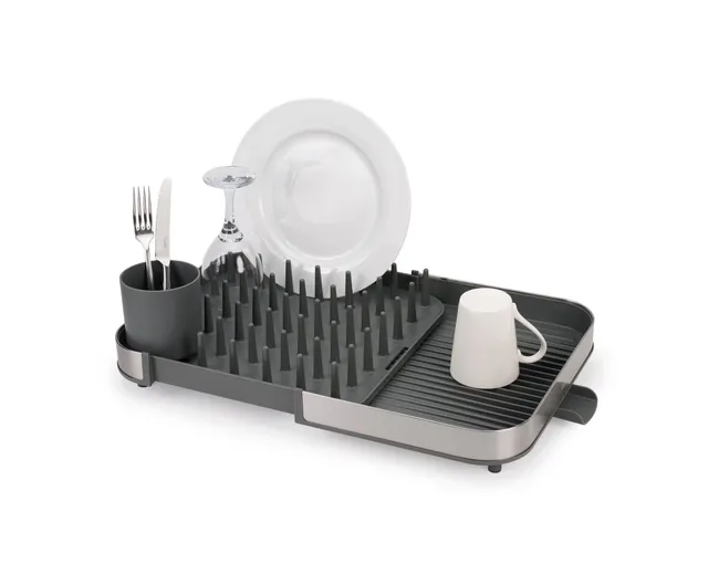 joseph-joseph-duo-scolapiatti-estensibile-da-appoggio-per-lavello-con-portautens image 1