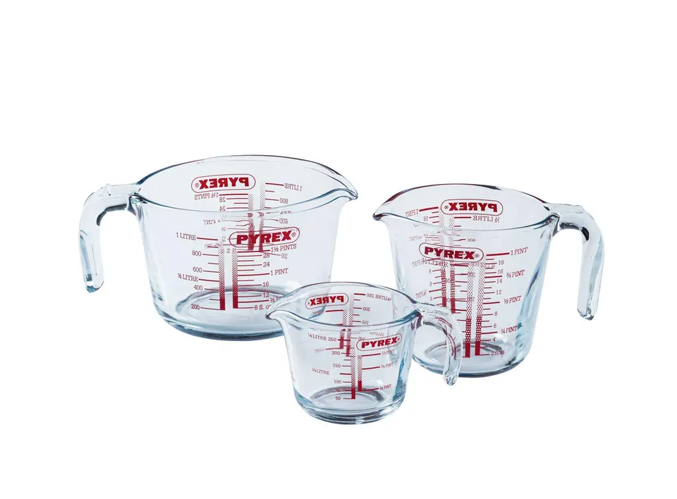 pyrex-classic-set-misure-graduate-in-vetro-borosilicato-3-pezzi-scala-in-ml-becc image 1