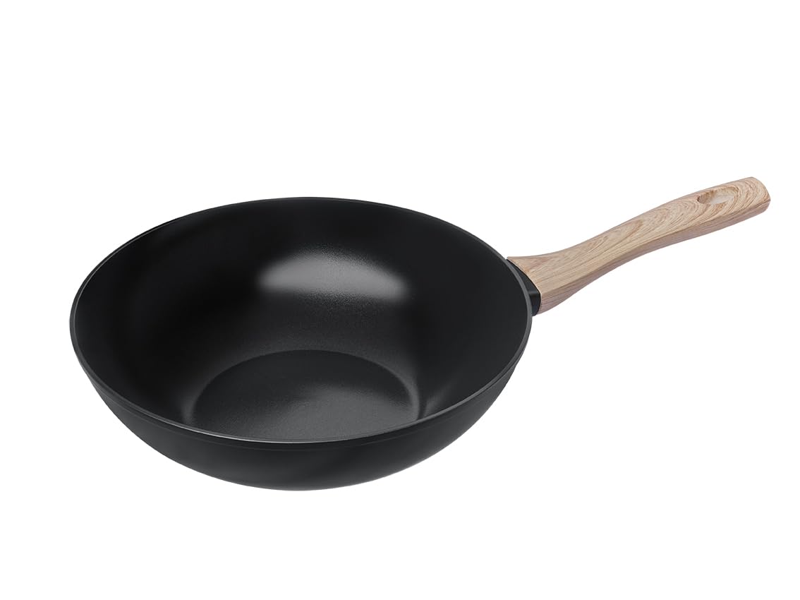 pyrex-cook-care-wok-antiaderente-senza-pfas-28-cm-in-alluminio-riciclato-compati image 1