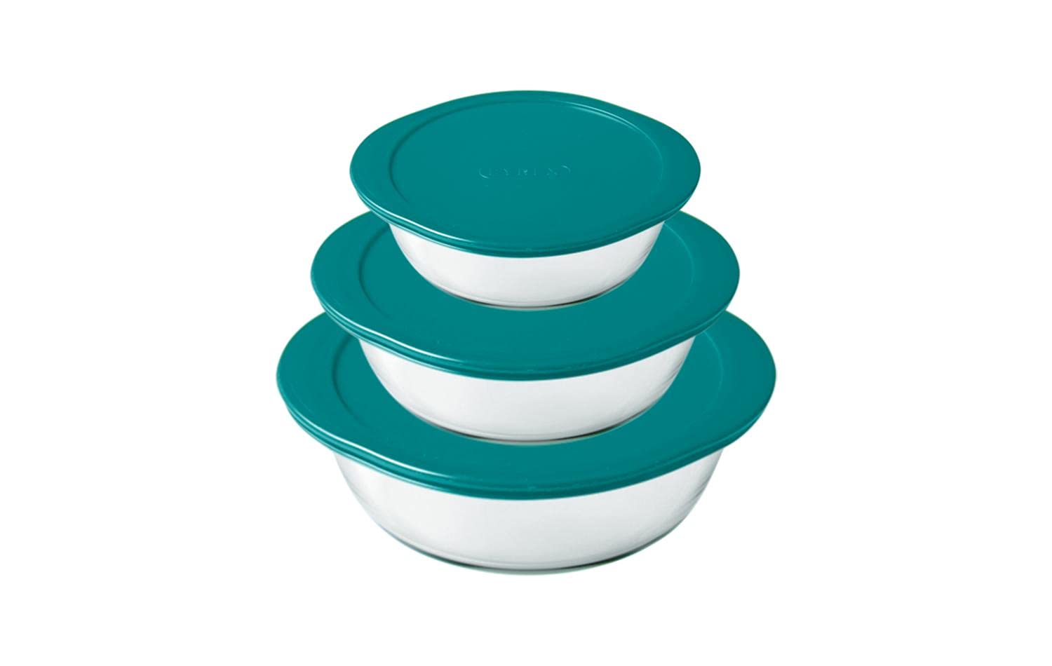 pyrex-cook-store-set-3-piatti-rotondi-in-vetro-borosilicato-con-coperchi-0-35-l- image 1