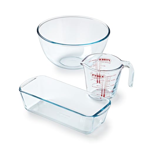 pyrex-cake-party-kit-pasticceria-3-pezzi-con-tortiera-28-cm-ciotola-2-l-e-misuri image 7