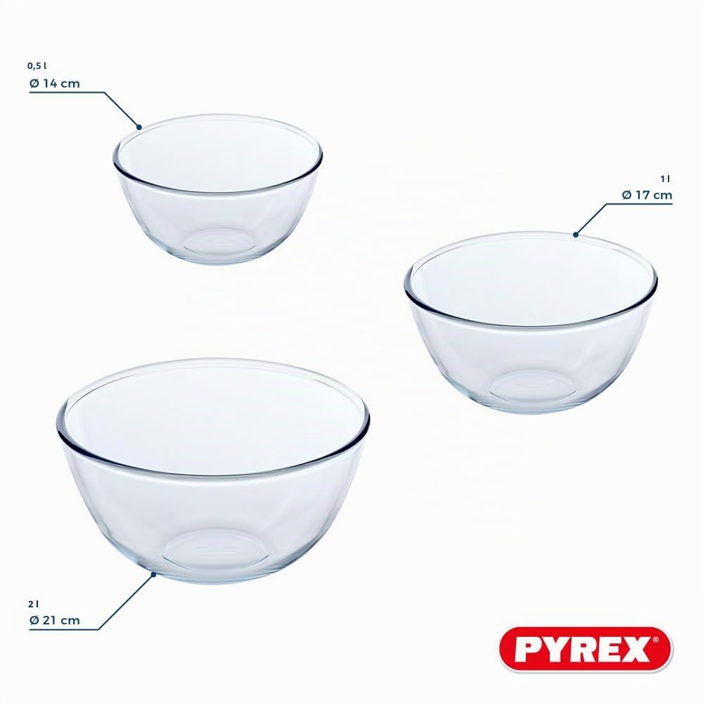 pyrex-set-3-coppe-multiuso-in-vetro-borosilicato-0-5l-1l-e-2l-da-40-c-a-300-c-ma image 2