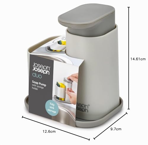 joseph-joseph-duo-dispenser-sapone-liquido-per-lavello-con-portaspugna-ventilato image 8