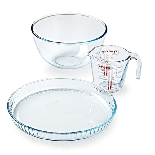 pyrex-cake-party-kit-pasticceria-3-pezzi-con-tortiera-31-cm-ciotola-2-l-e-misuri image 7
