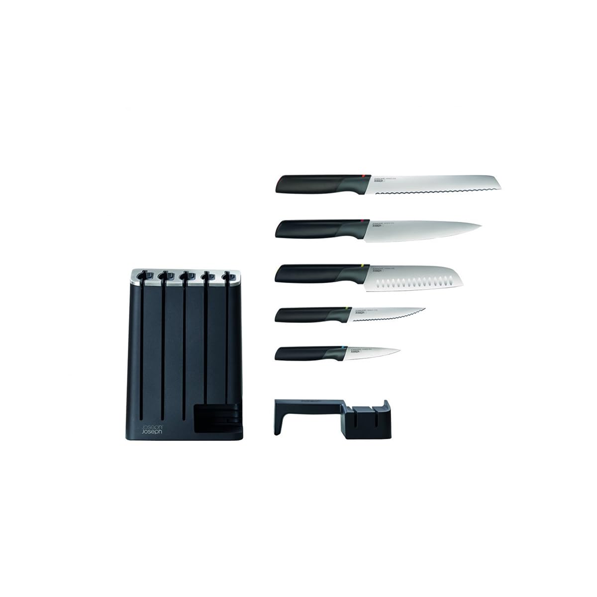 joseph-joseph-elevate-knives-slimblock-set-5-coltelli-con-affilacoltelli-estraib image 3