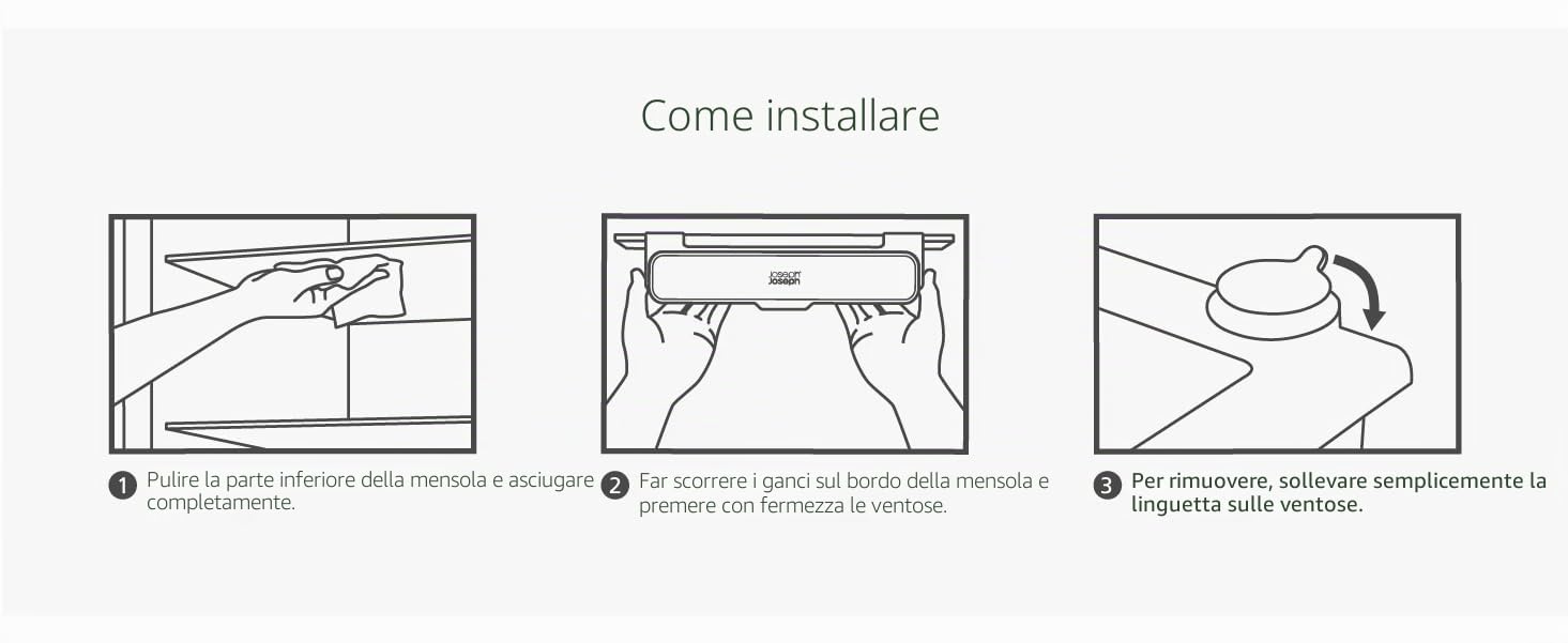 joseph-joseph-fridgestore-organizer-per-cassetti-da-frigo-sotto-ripiano-con-fiss image 8