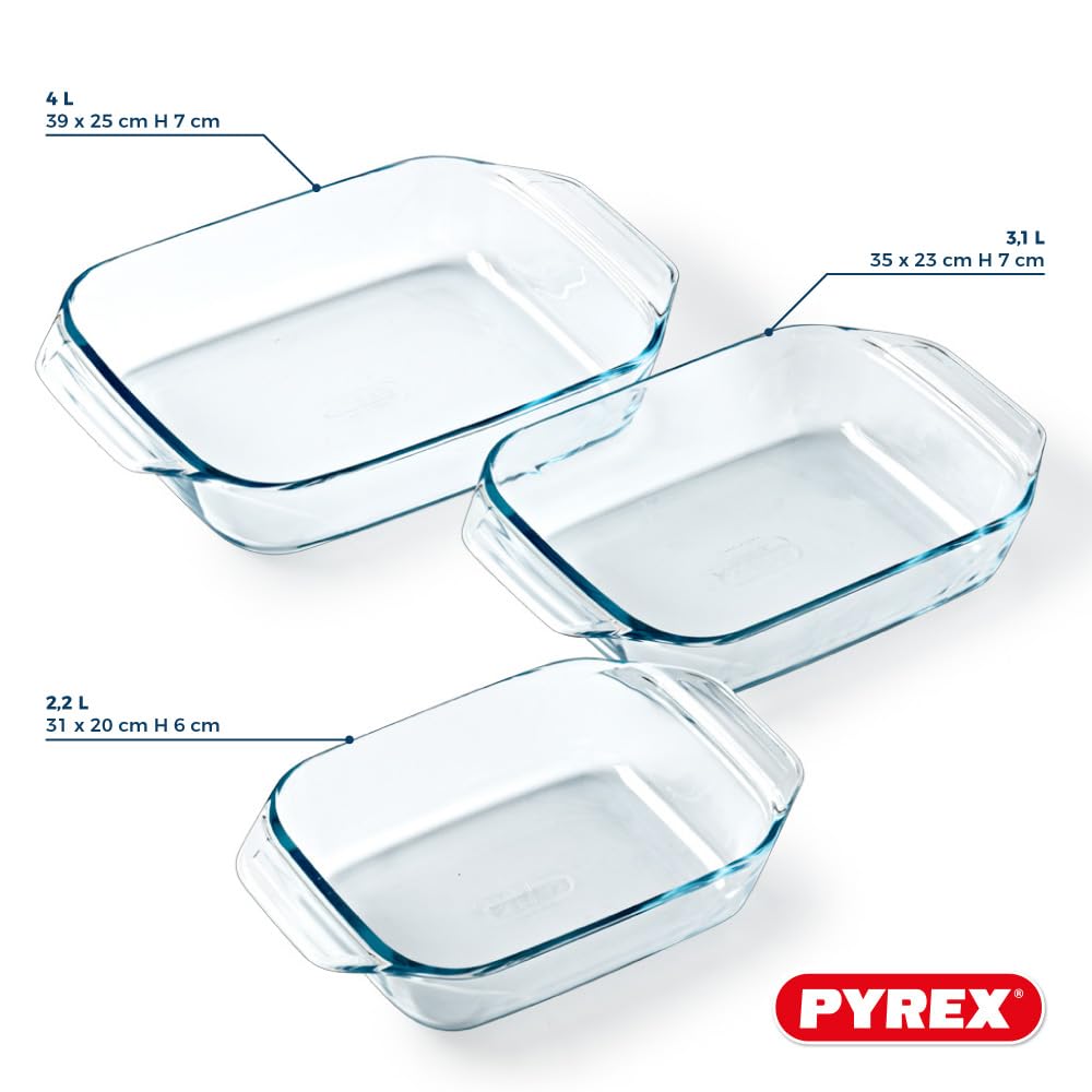 pyrex-set-3-teglie-rettangolari-in-vetro-borosilicato-2l-3-1l-e-4l-dal-freezer-a image 5