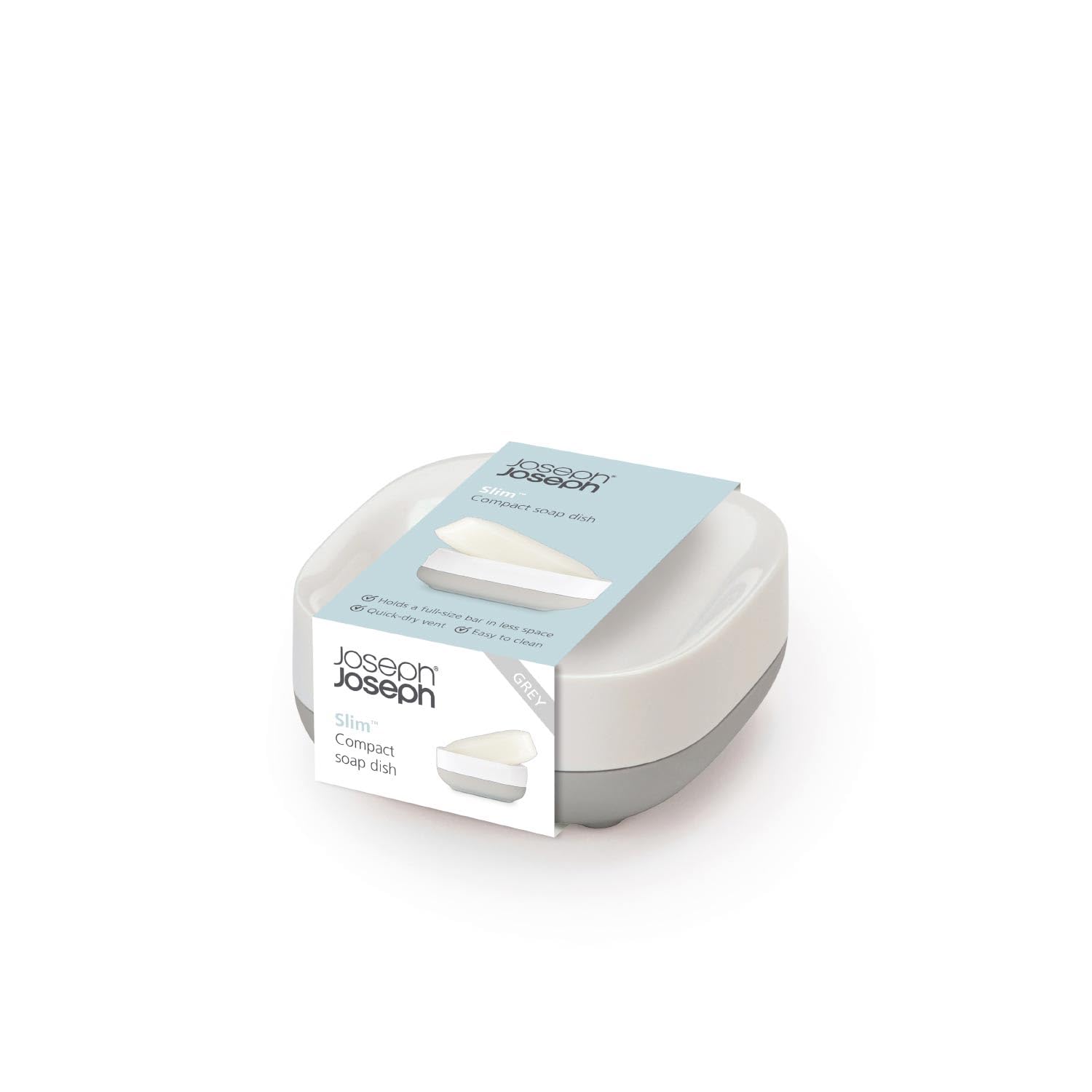 joseph-joseph-slim-portasapone-compatto-inclinato-ventilato-con-piattino-scolant image 6