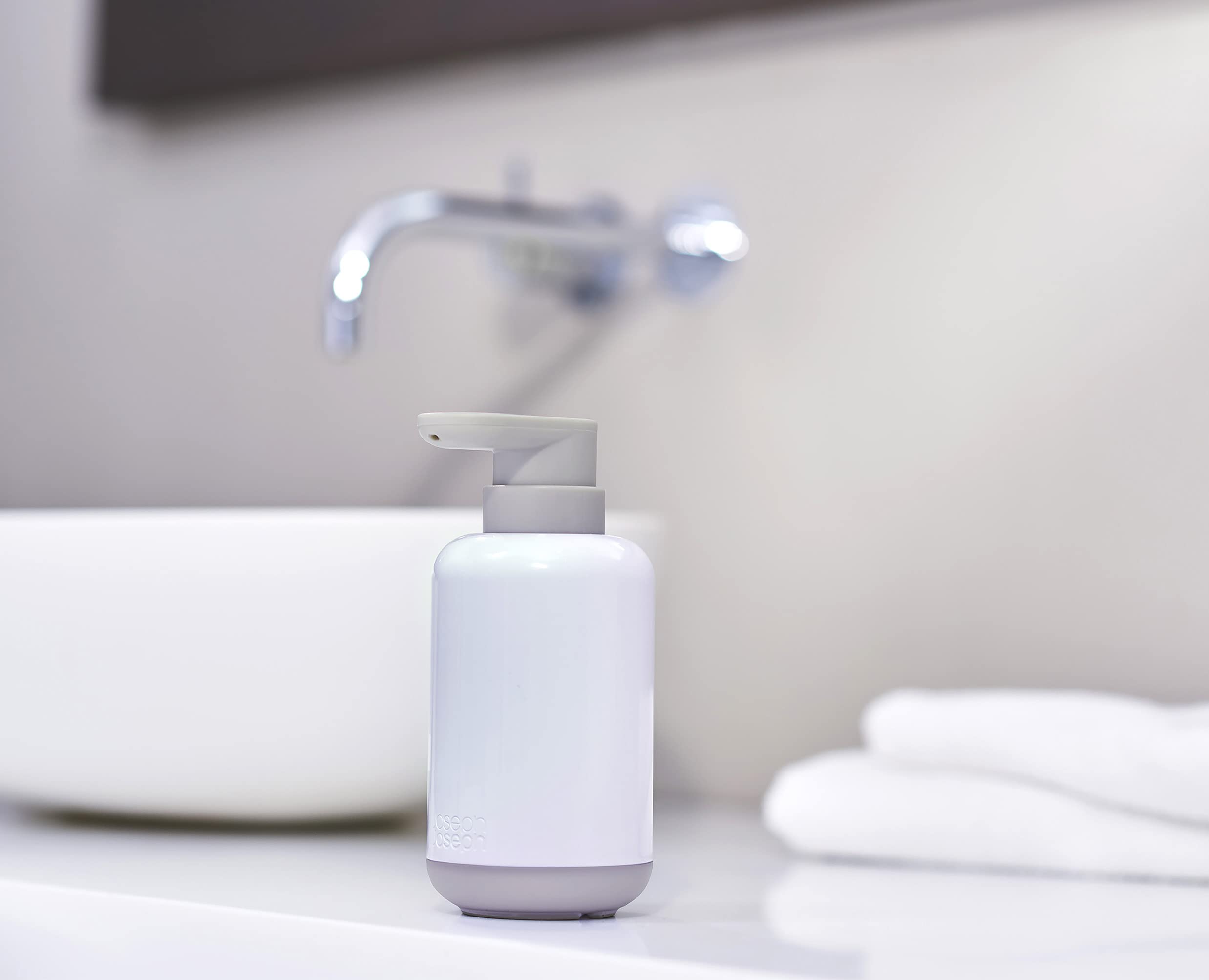 joseph-joseph-duo-dispenser-sapone-liquido-manuale-ricaricabile-300-ml-per-bagno image 2