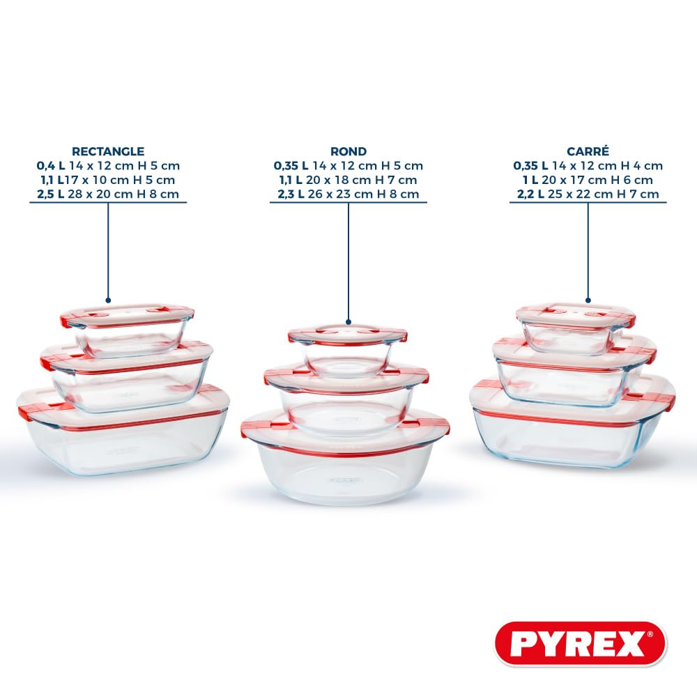 pyrex-cook-heat-set-di-9-piatti-in-vetro-con-coperchi-ermetici-e-valvole-vapore- image 2