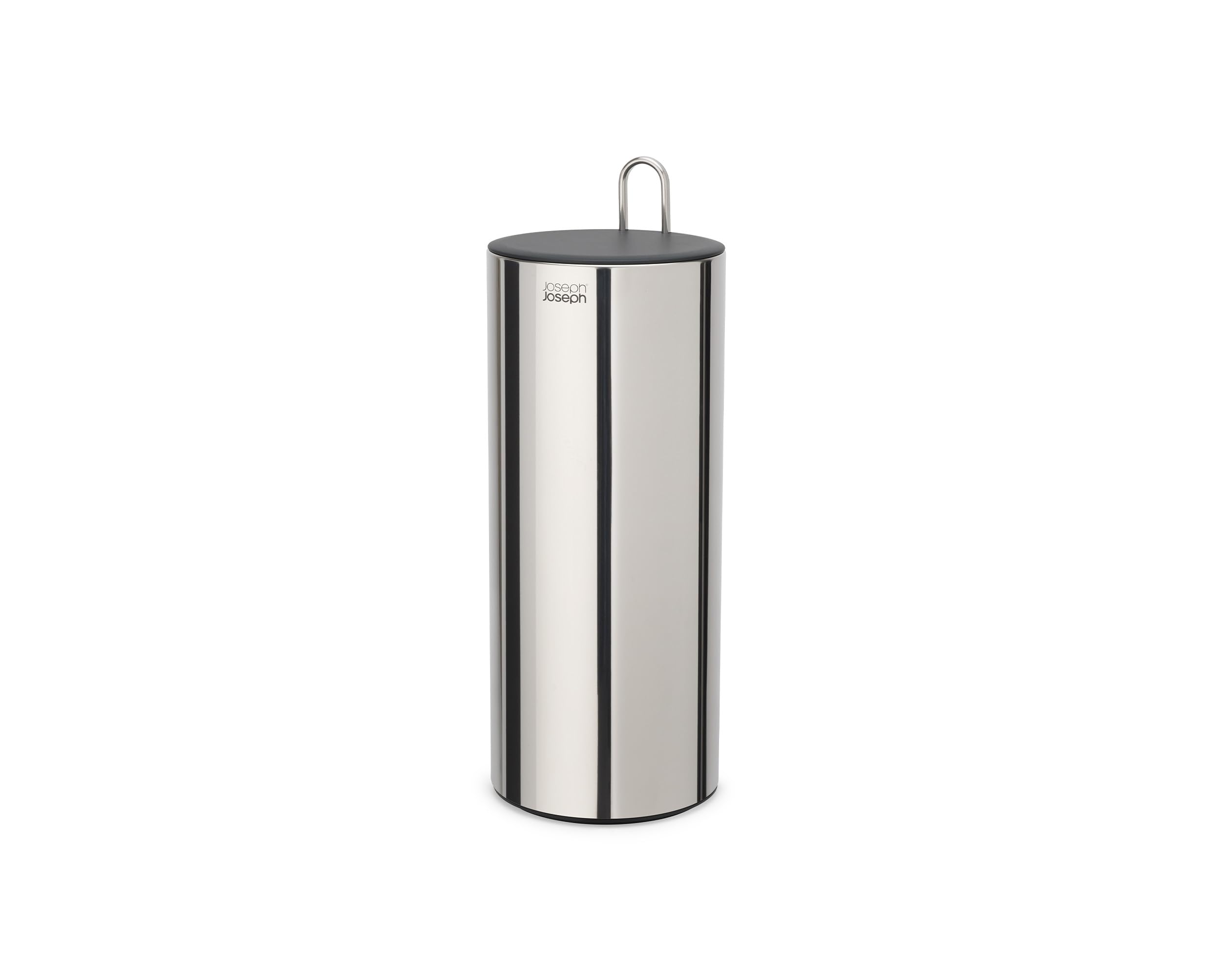 joseph-joseph-easystore-luxe-porta-carta-igienica-da-terra-con-coperchio-in-acci image 1