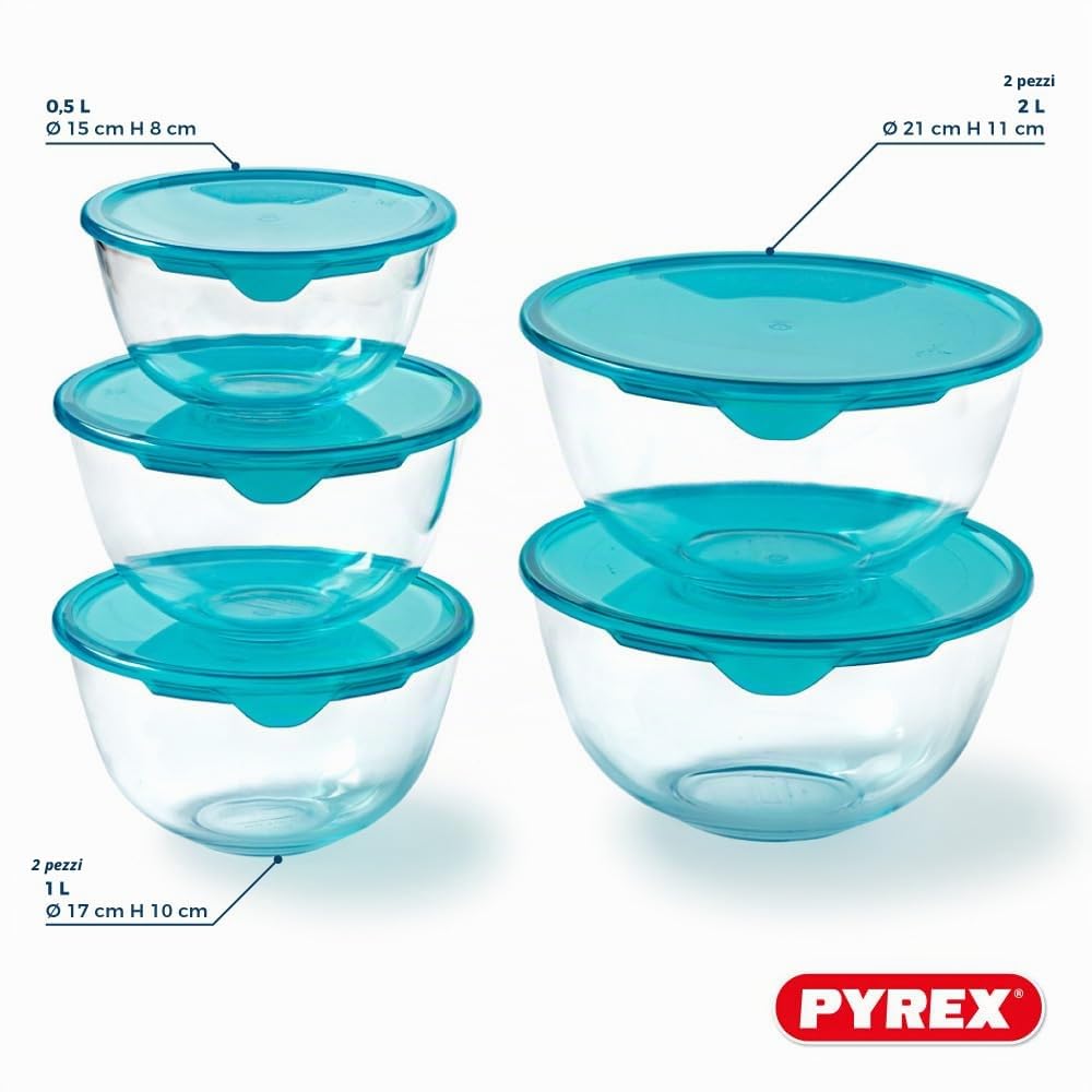 pyrex-set-5-ciotole-in-vetro-borosilicato-trasparente-con-coperchi-turchese-0-5- image 3