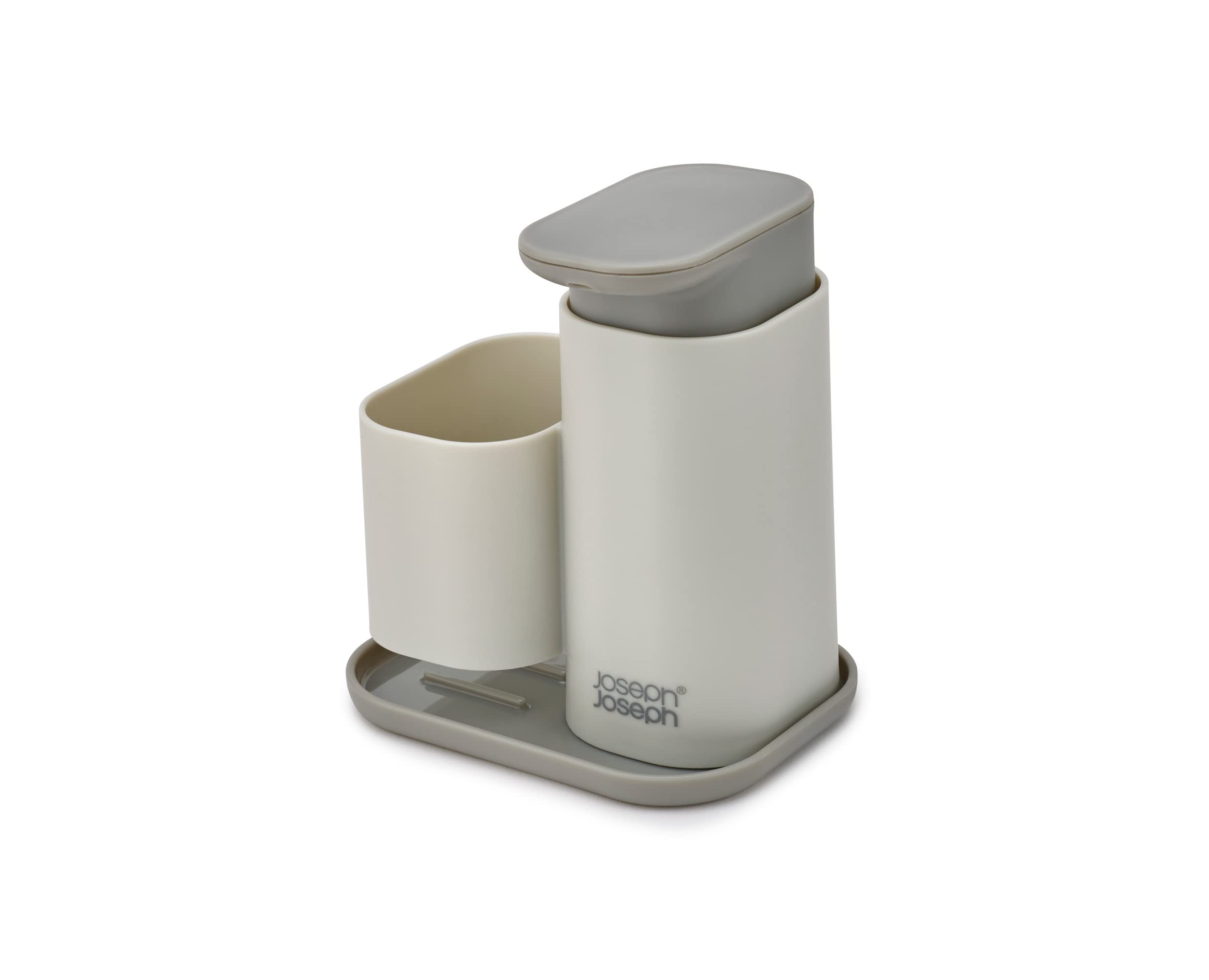joseph-joseph-duo-dispenser-sapone-liquido-per-lavello-con-portaspugna-ventilato image 1