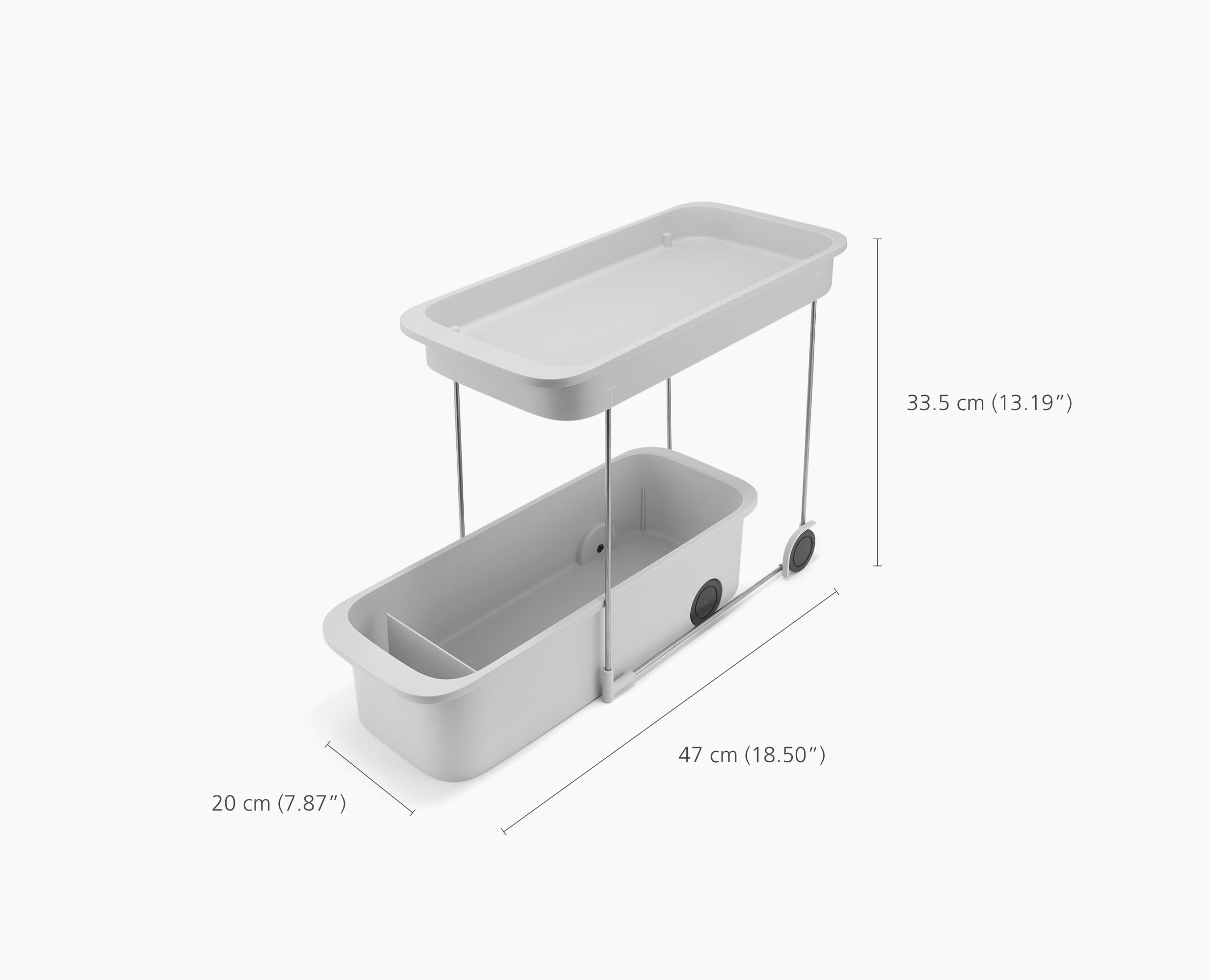 joseph-joseph-cupboardstore-carrello-portaoggetti-a-2-ripiani-con-ruote-per-sott image 4