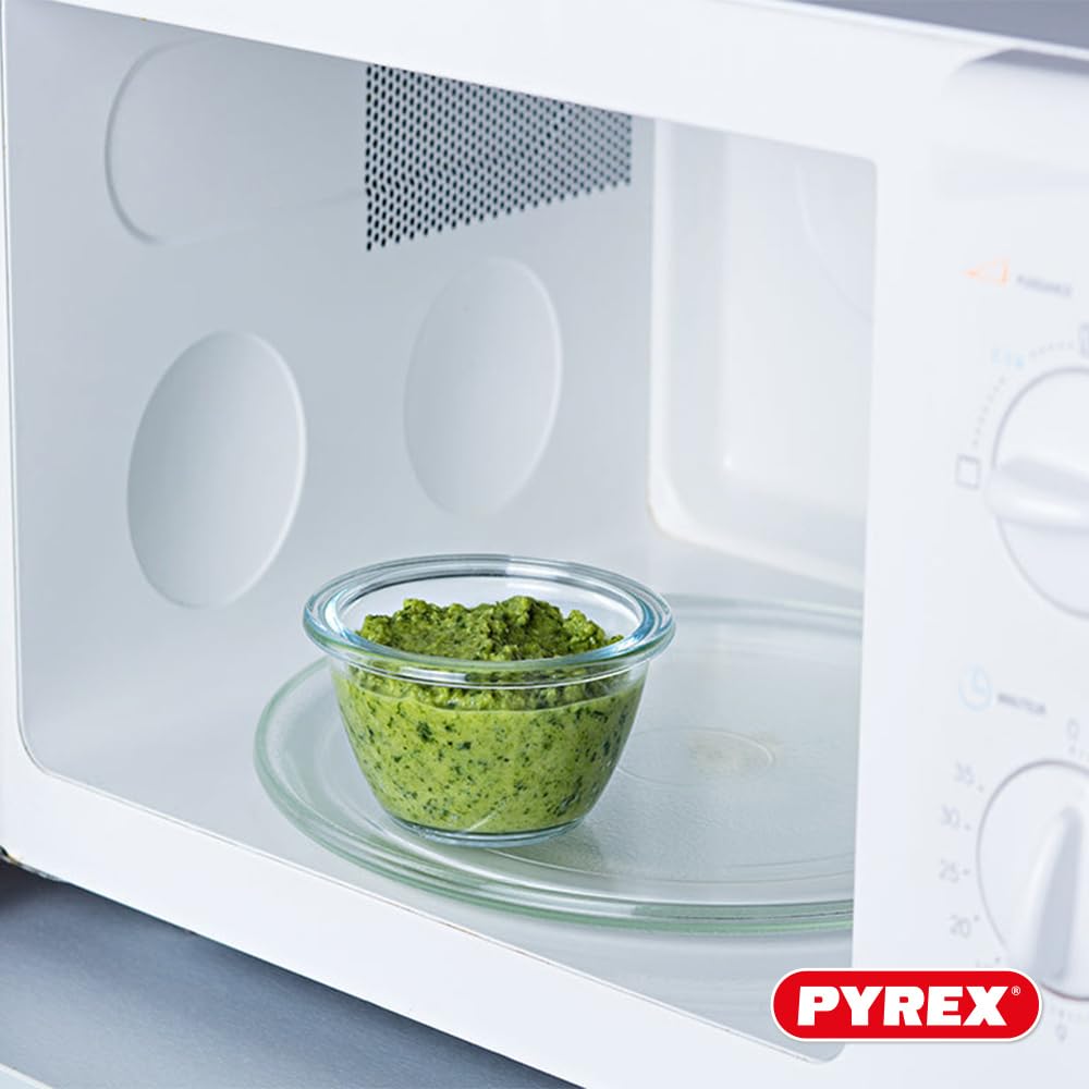pyrex-set-5-barattoli-rotondi-in-vetro-borosilicato-0-2l-con-coperchi-blu-ermeti image 5