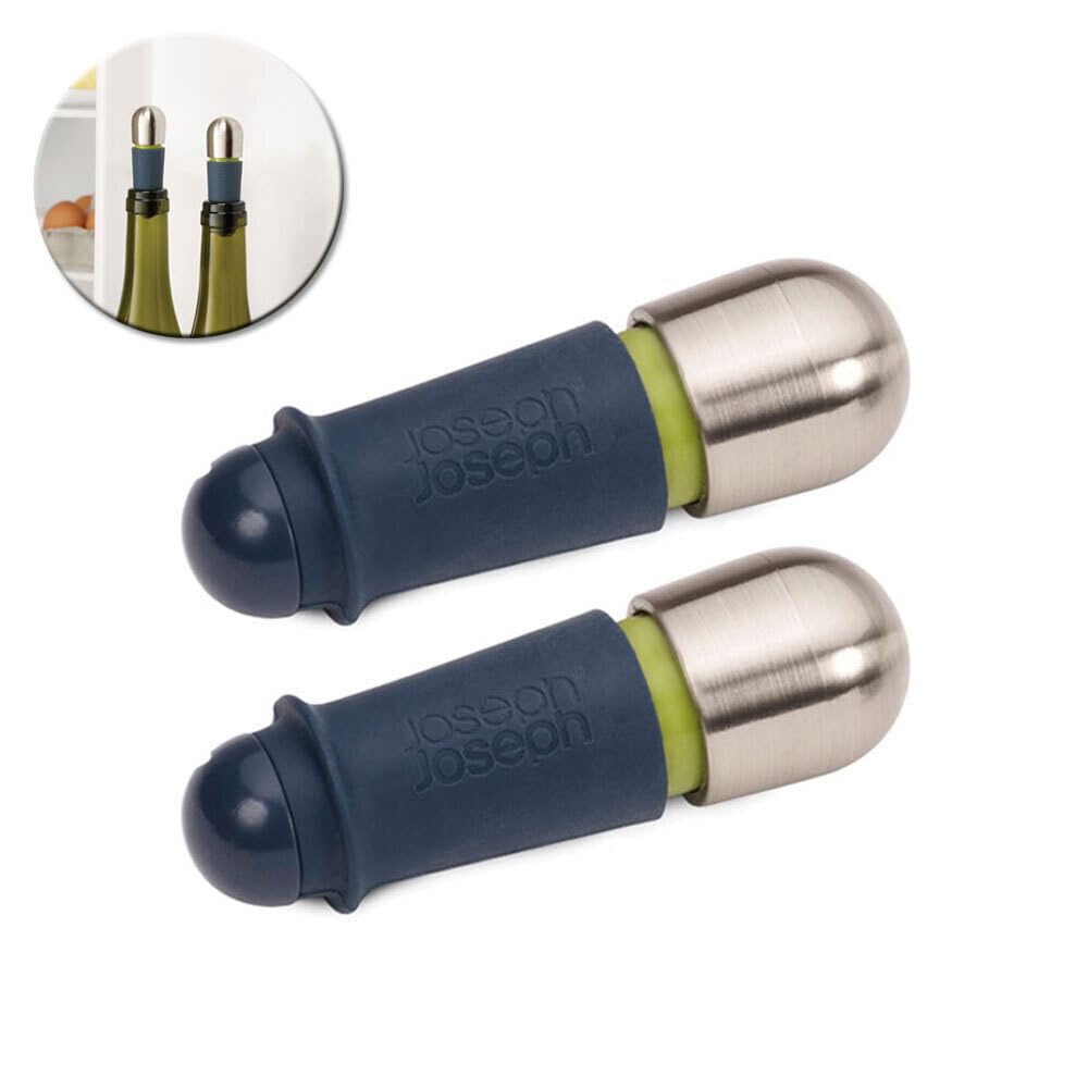 joseph-joseph-barwise-set-di-2-tappi-per-vino-riutilizzabili-con-chiusura-a-vite image 2
