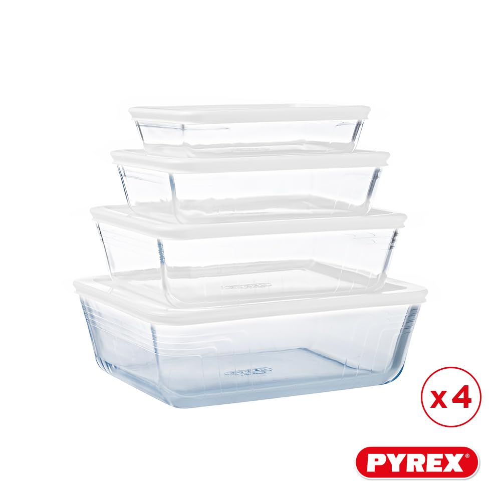 pyrex-cook-freeze-set-4-piatti-rettangolari-in-vetro-borosilicato-con-coperchio- image 2