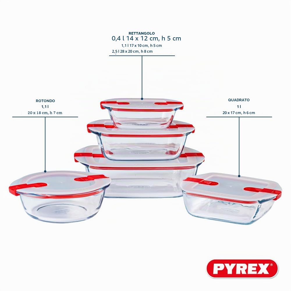 pyrex-cook-heat-set-di-5-contenitori-e-piatti-in-vetro-borosilicato-con-coperchi image 4