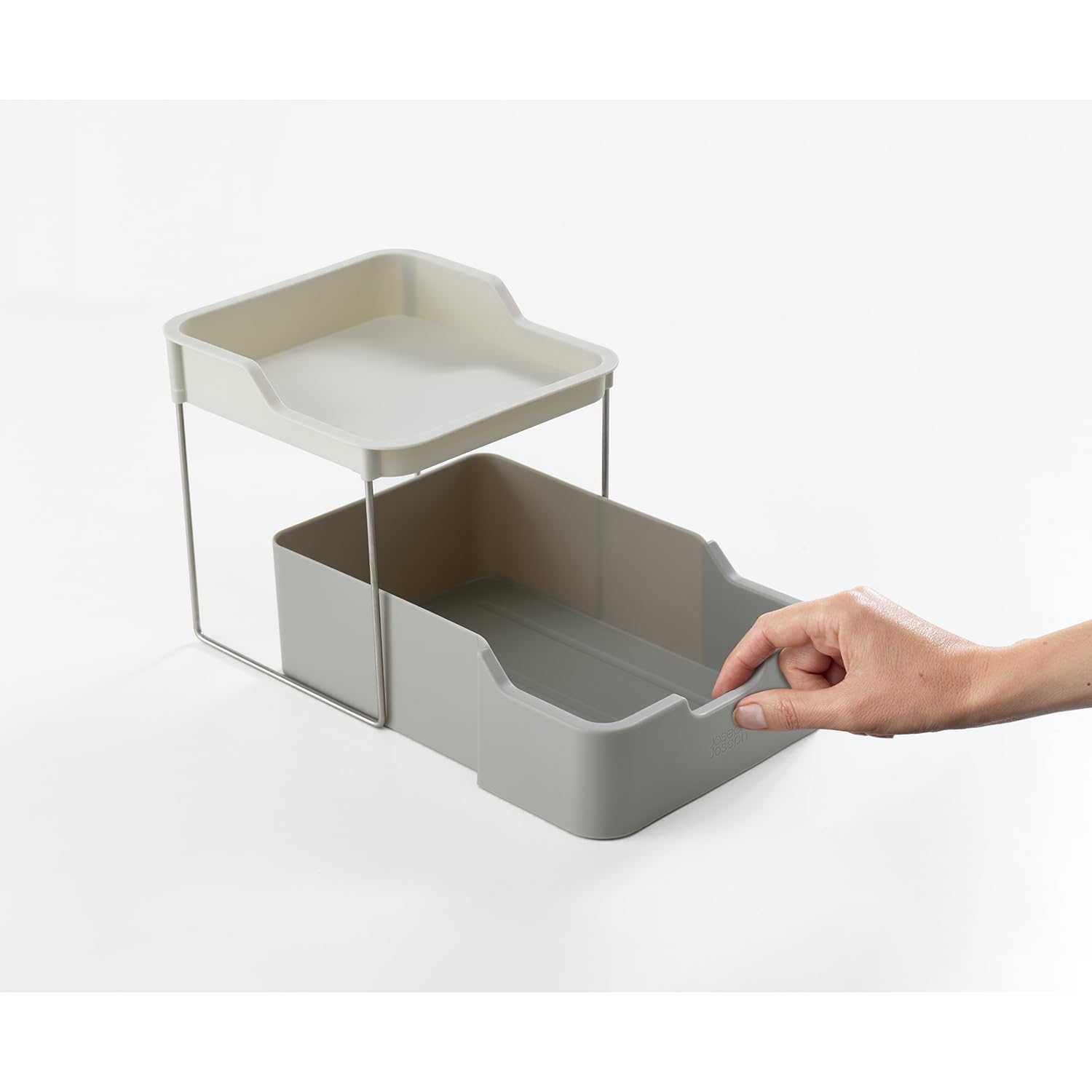 joseph-joseph-duo-organizzatore-armadio-cucina-a-2-livelli-con-cassetto-per-spez image 3