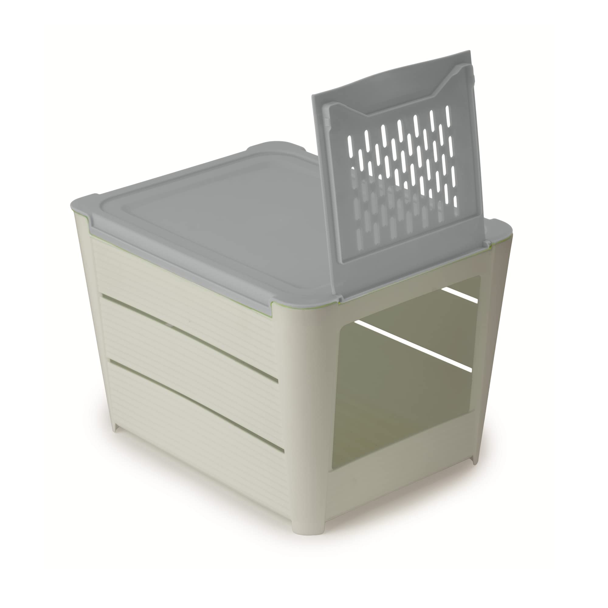 snips-porta-patate-e-ortaggi-3-kg-impilabile-con-coperchio-areato-bianco-grigio- image 3