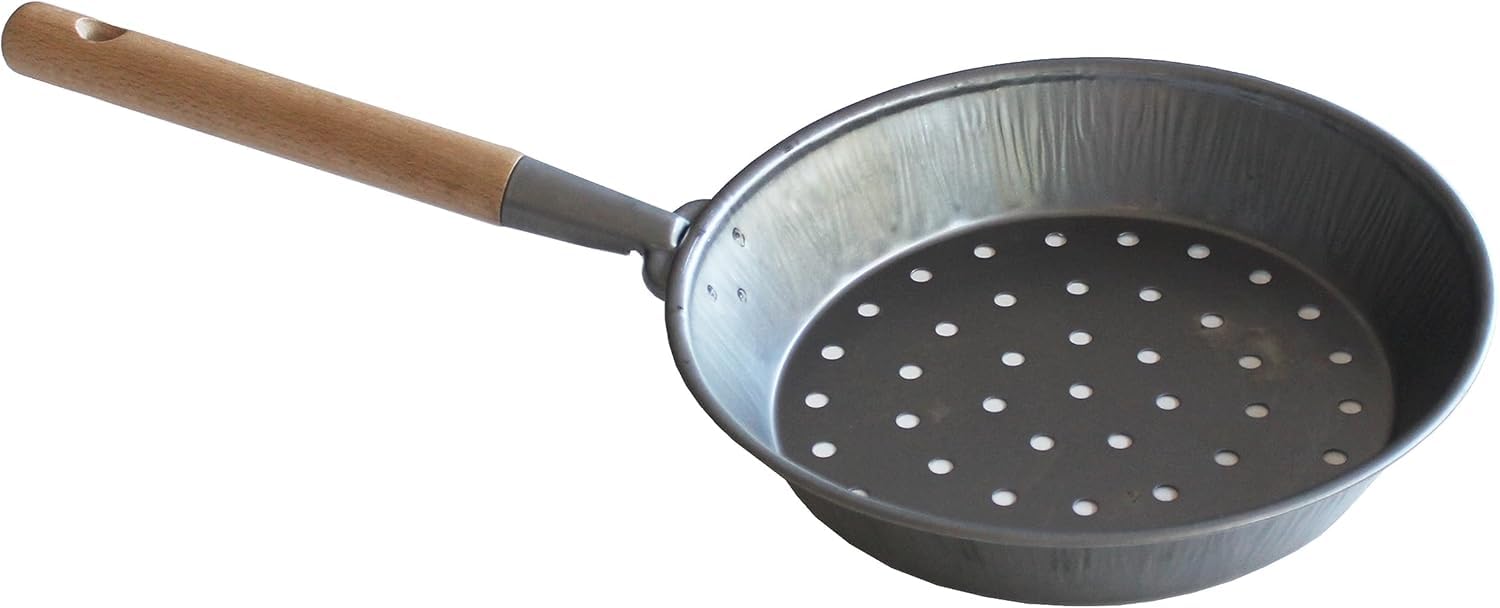 snips-padella-per-castagne-e-caldarroste-forata-in-ferro-27-cm-con-manico-in-leg image 3