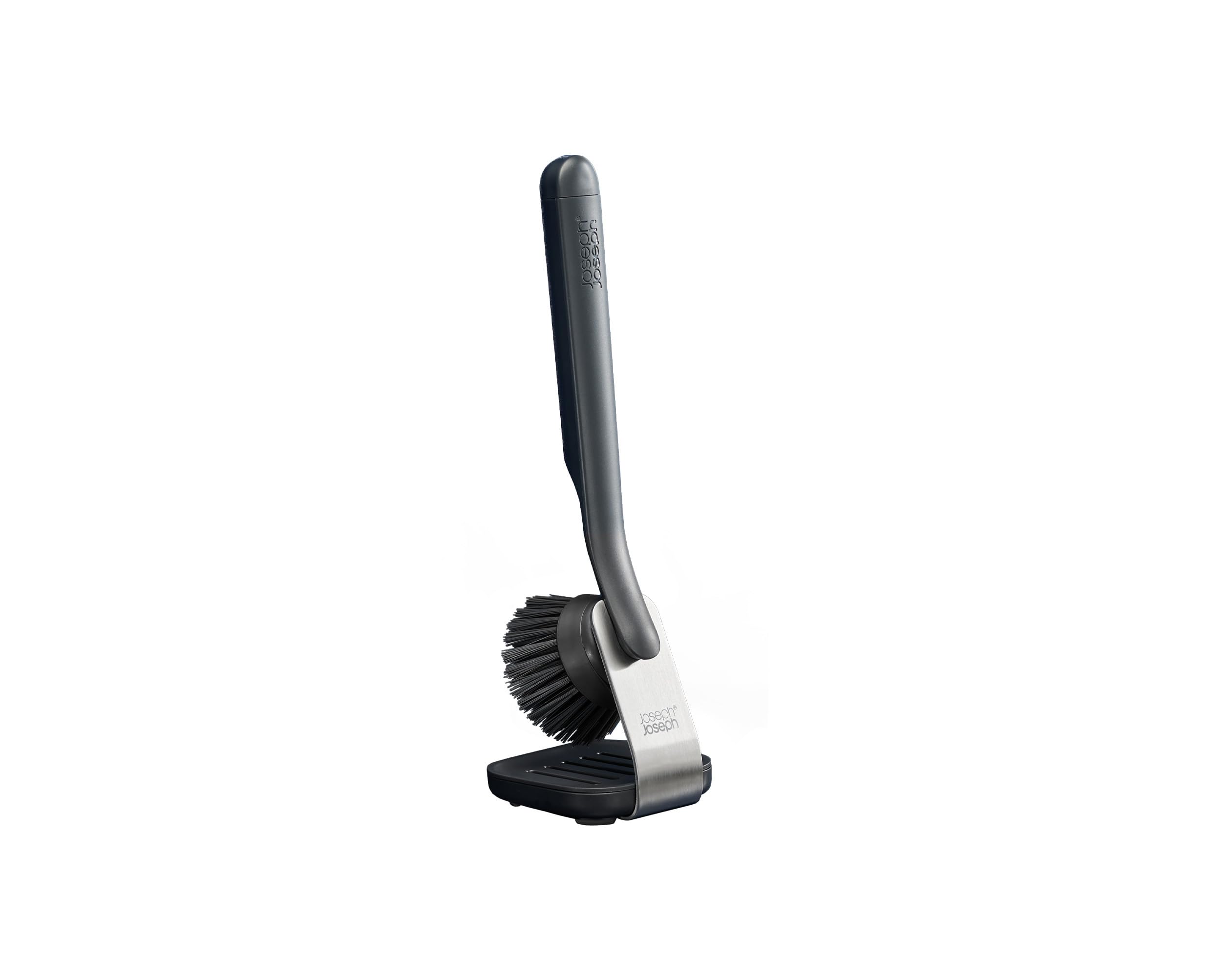 joseph-joseph-sinktech-spazzola-da-piatti-con-supporto-in-acciaio-inox-raschiett image 1