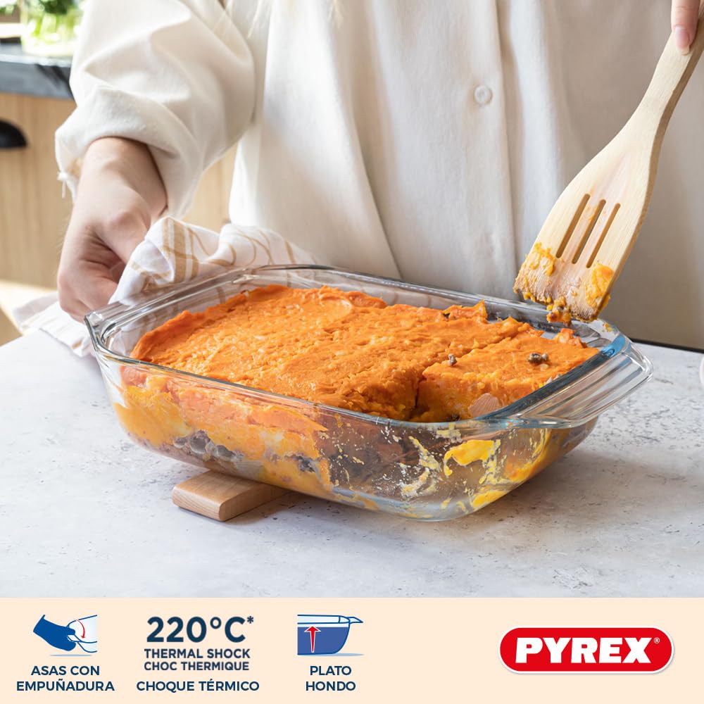 pyrex-set-3-teglie-rettangolari-in-vetro-borosilicato-2l-3-1l-e-4l-dal-freezer-a image 6