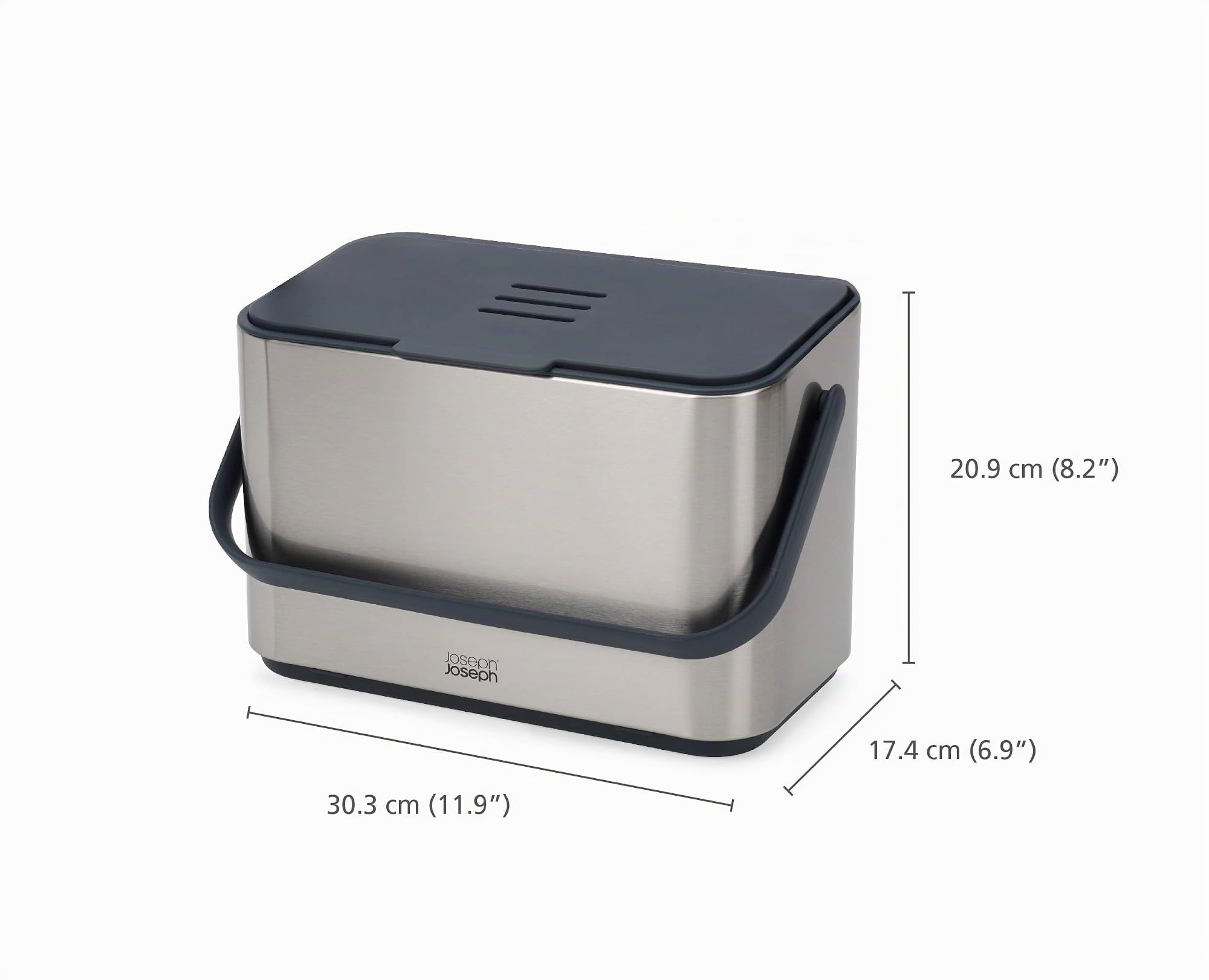 joseph-joseph-collect-pattumiera-per-rifiuti-alimentari-organici-4l-in-acciaio-i image 5