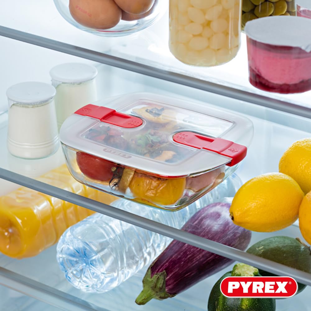 pyrex-cook-heat-set-di-9-piatti-in-vetro-con-coperchi-ermetici-e-valvole-vapore- image 6