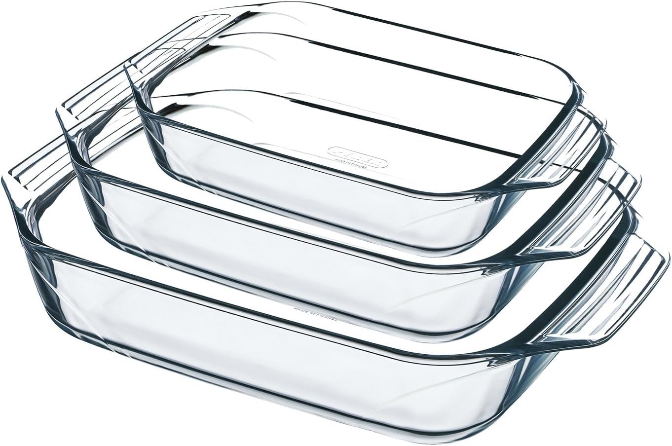 pyrex-set-3-teglie-rettangolari-in-vetro-borosilicato-2l-3-1l-e-4l-dal-freezer-a image 1